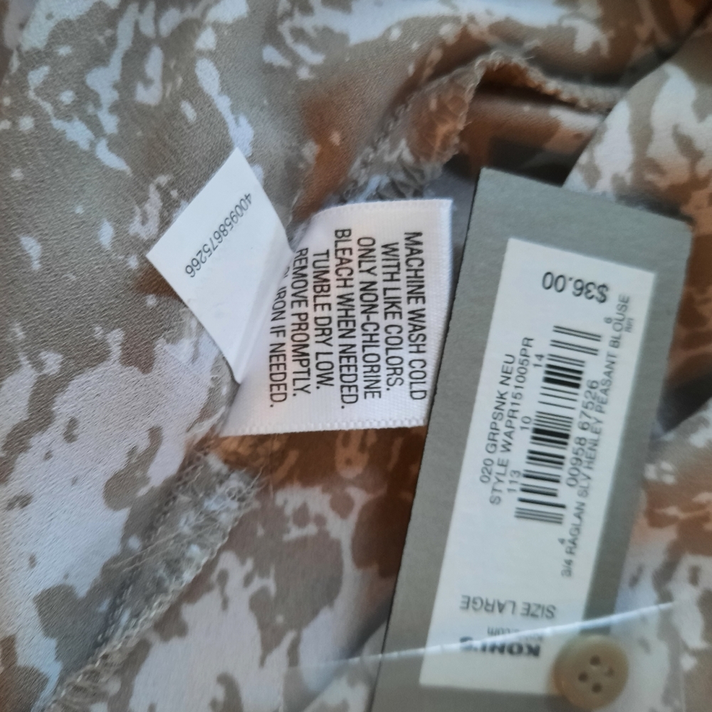 Apt 9 Henley Peasant blouse - Picture 11 of 11